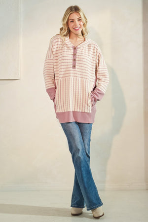 Sweetheart Striped Hoodie