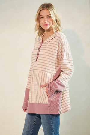 Sweetheart Striped Hoodie