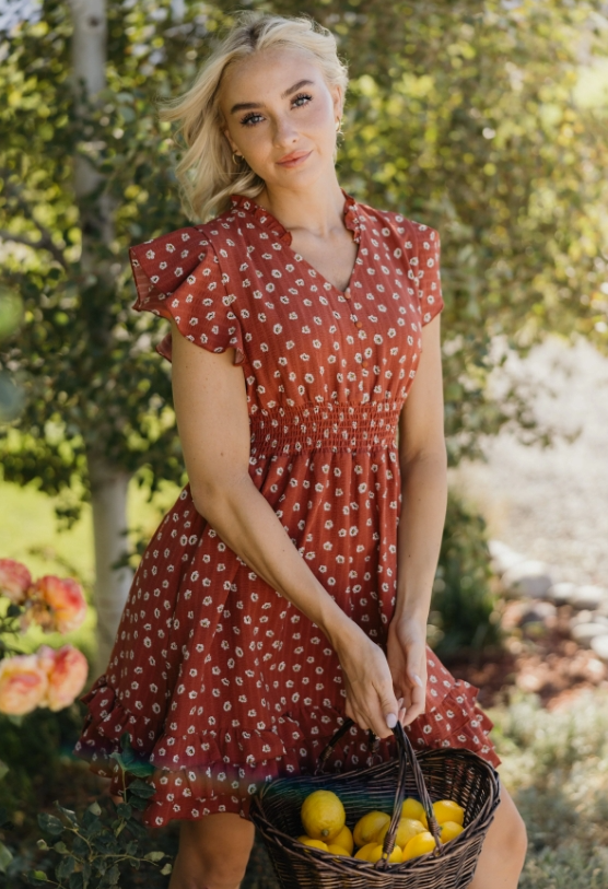 The Finn Dress in Marsala
