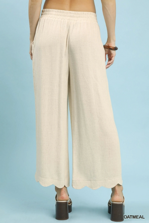Coastal Breeze Scallop Wide Leg Pant