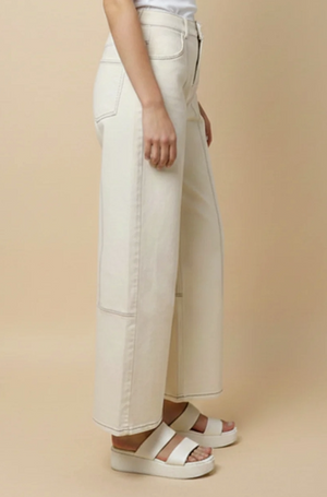 Stitch Detail Soft Staight Leg Pants