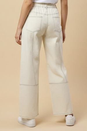 Stitch Detail Soft Staight Leg Pants