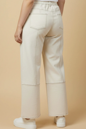 Stitch Detail Soft Staight Leg Pants