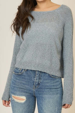 Clear Blue Water Knit Sweater
