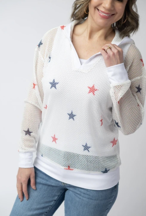 American Stars Mesh Hoodie