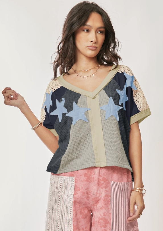 Starstruck Patchwork Crochet Top