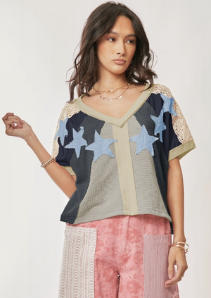 Starstruck Patchwork Crochet Top