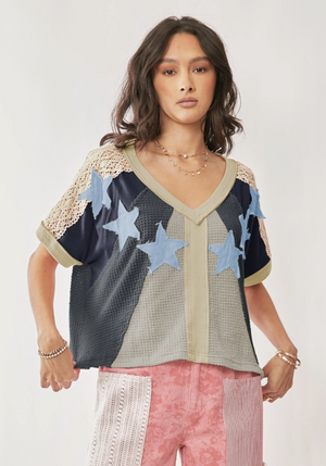 Starstruck Patchwork Crochet Top
