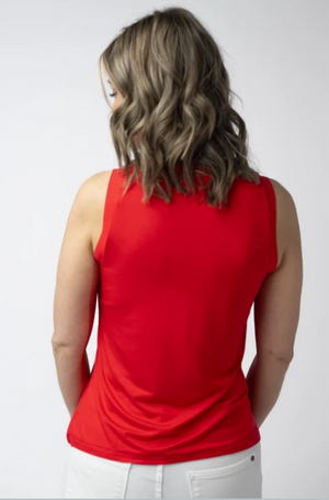 Red Noelle V-Neck Tank