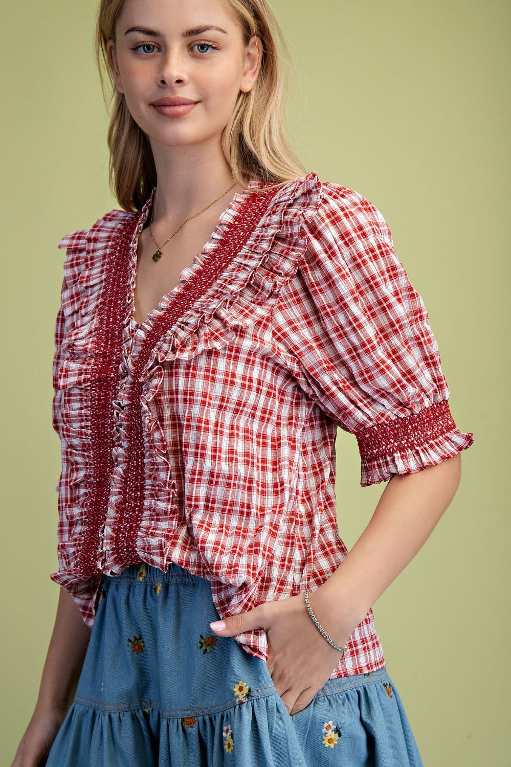 Prairie Picnic Seersucker Top