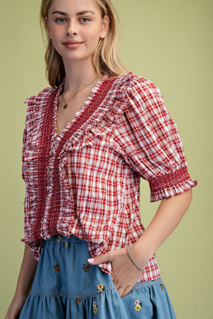 Prairie Picnic Seersucker Top