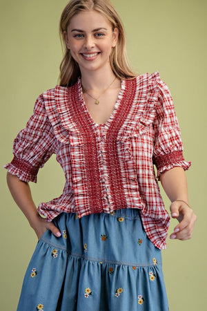Prairie Picnic Seersucker Top
