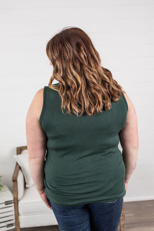Addison Henley Tank - Evergreen