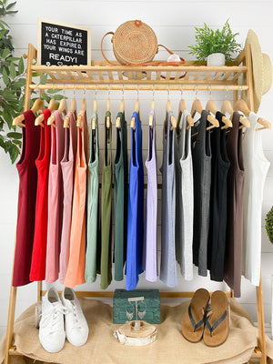 Addison Henley Tank - Evergreen
